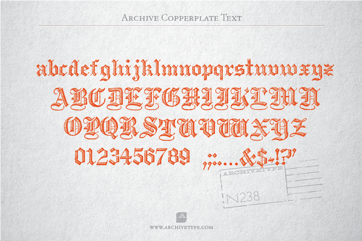 Archive Copperplate Text preview 3