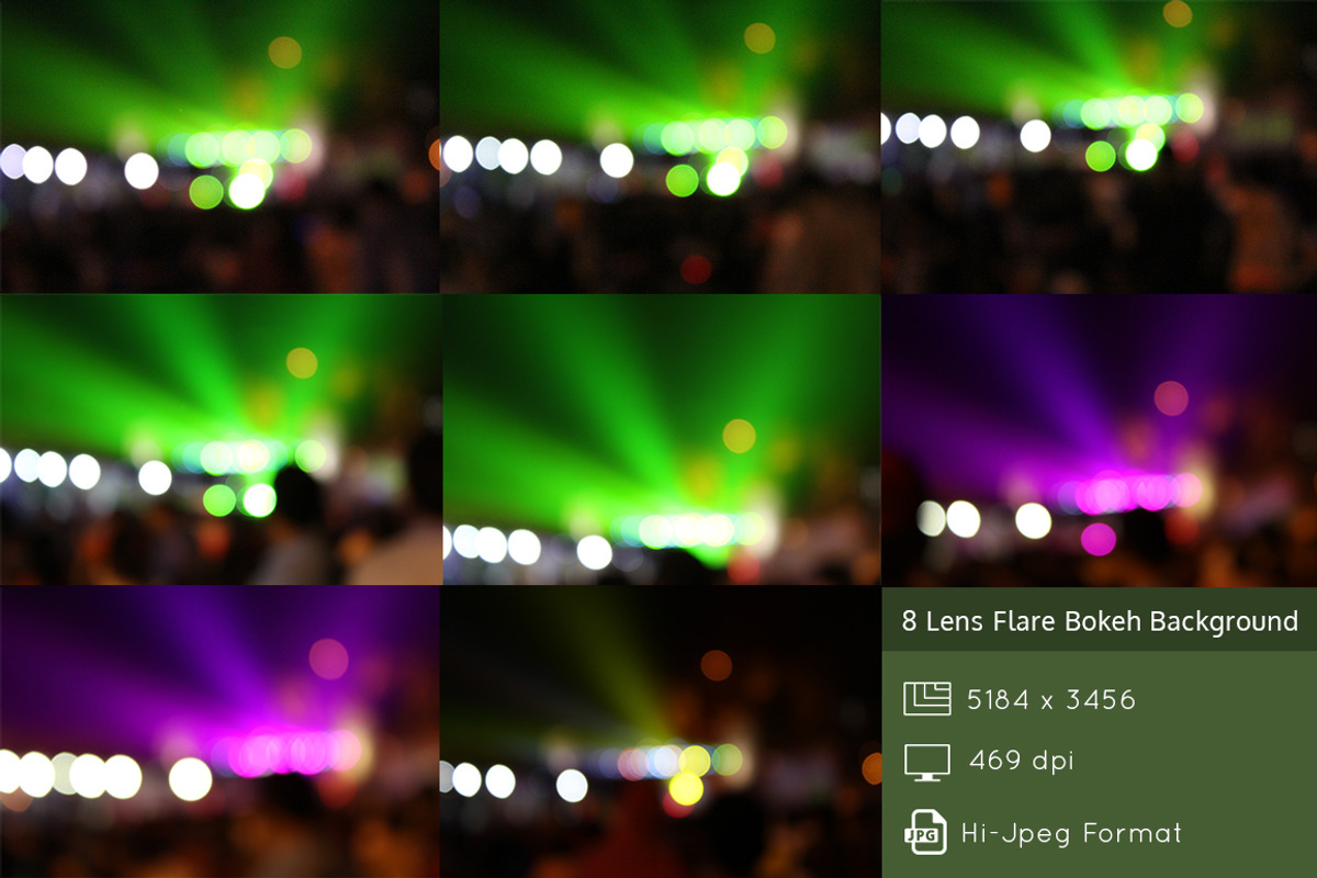8 Lens Flare Bokeh Background, a Texture Graphic by Affantjie Photowork (Photo 5 of 5)