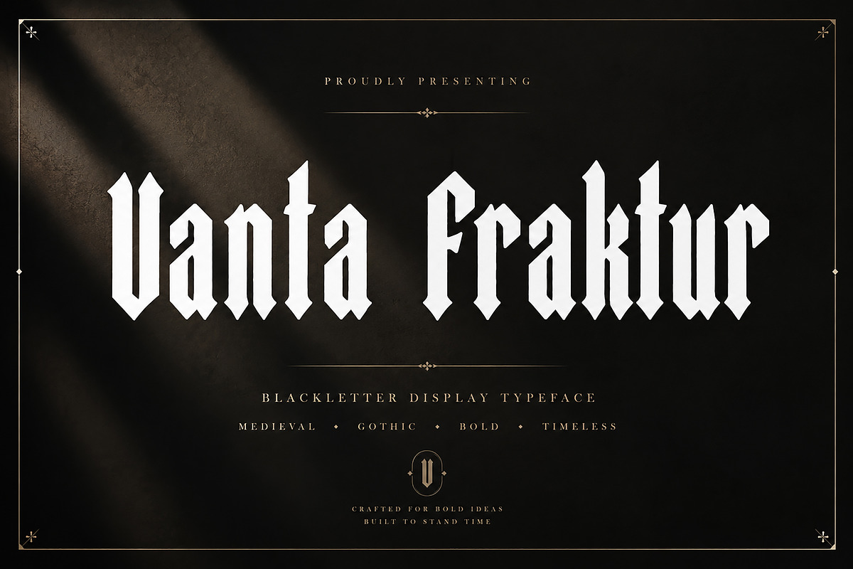 Vanta Fraktur –Bold Blackletter Font, a Blackletter Font by Wow Magic (Photo 5 of 5)