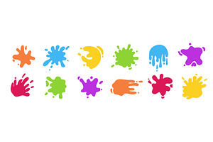 Colorful splash shape in cartoon, an Illustration by skripnikbb
