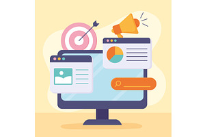 digital marketing strategy, an Object Illustration by studiogstock