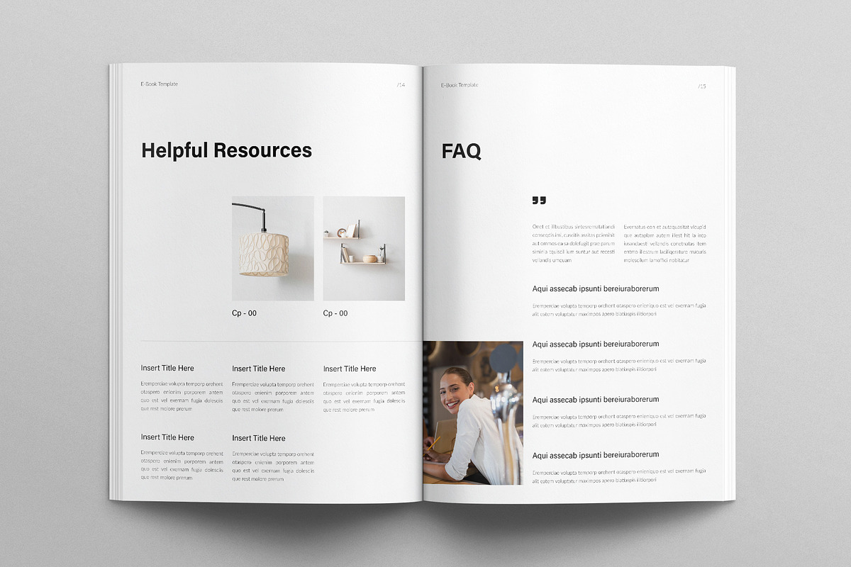 Minimal Editorial E-Book Template, a Magazine Template by E-Type (Photo 6 of 7)