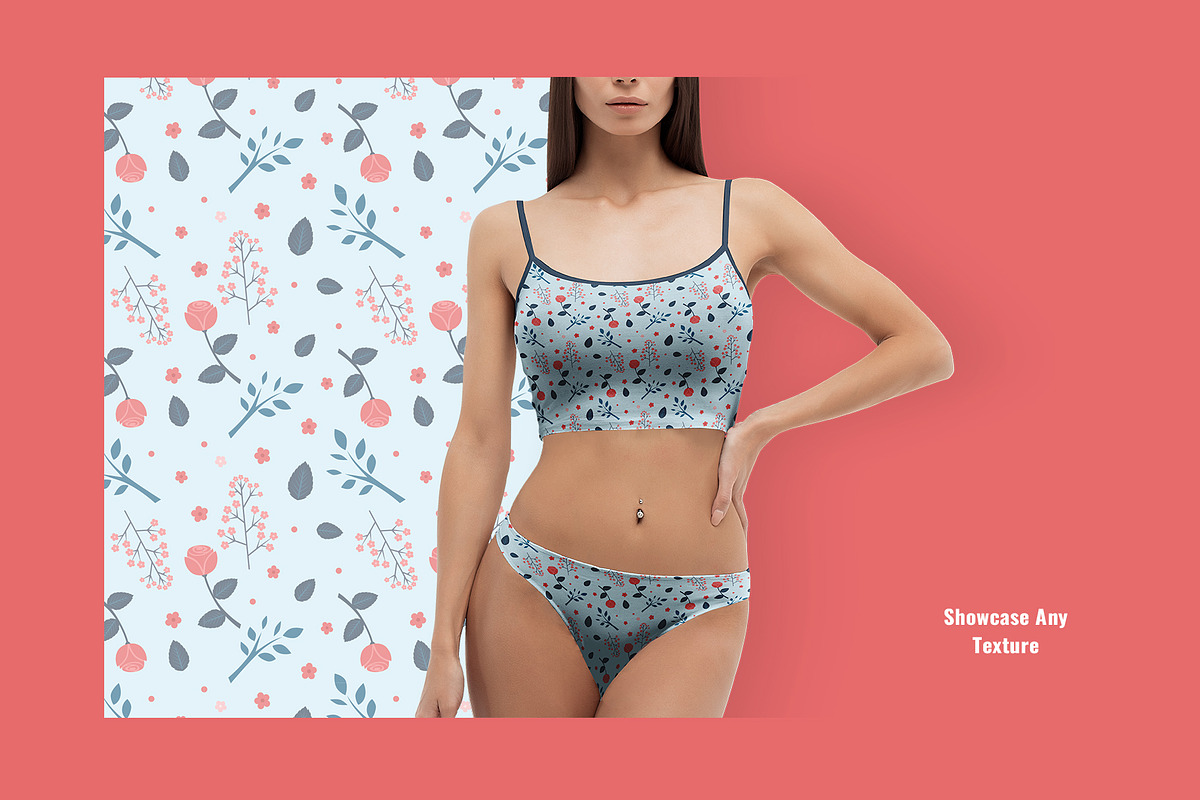 Female Cotton Inner Wear Set Mockup, an Apparel Mockup by Designertale (Photo 5 of 6)
