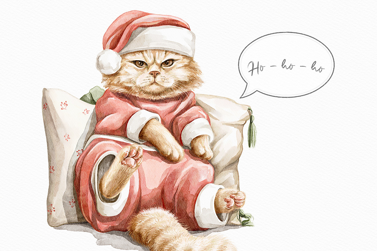 Christmas cats, an Animal Illustration by Mimomy (Photo 4 of 9)