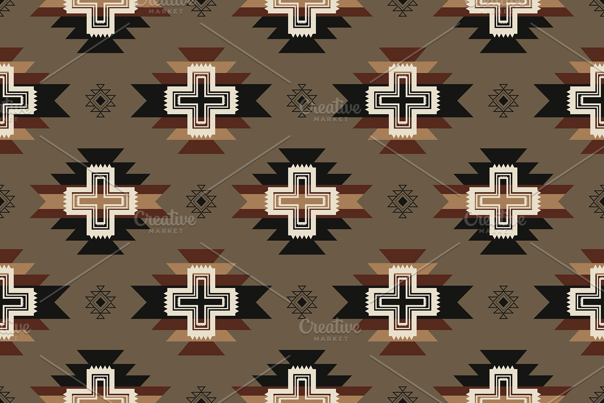Rustic Western Aztec Tribal Pattern, a Pattern Graphic by PPEthnicDecorPattern (Photo 1 of 10)