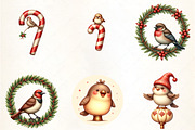 Christmas Grosbeak Birds Clipart, an Illustration by CrexoraLab (Thumbnail 3 of 5)
