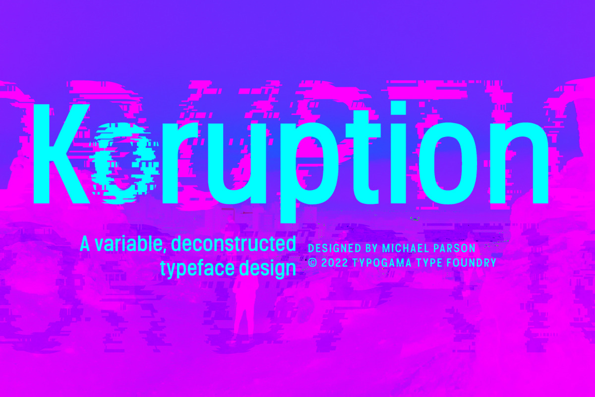Koruption, a Sans Serif Font by Typogama (Photo 1 of 15)