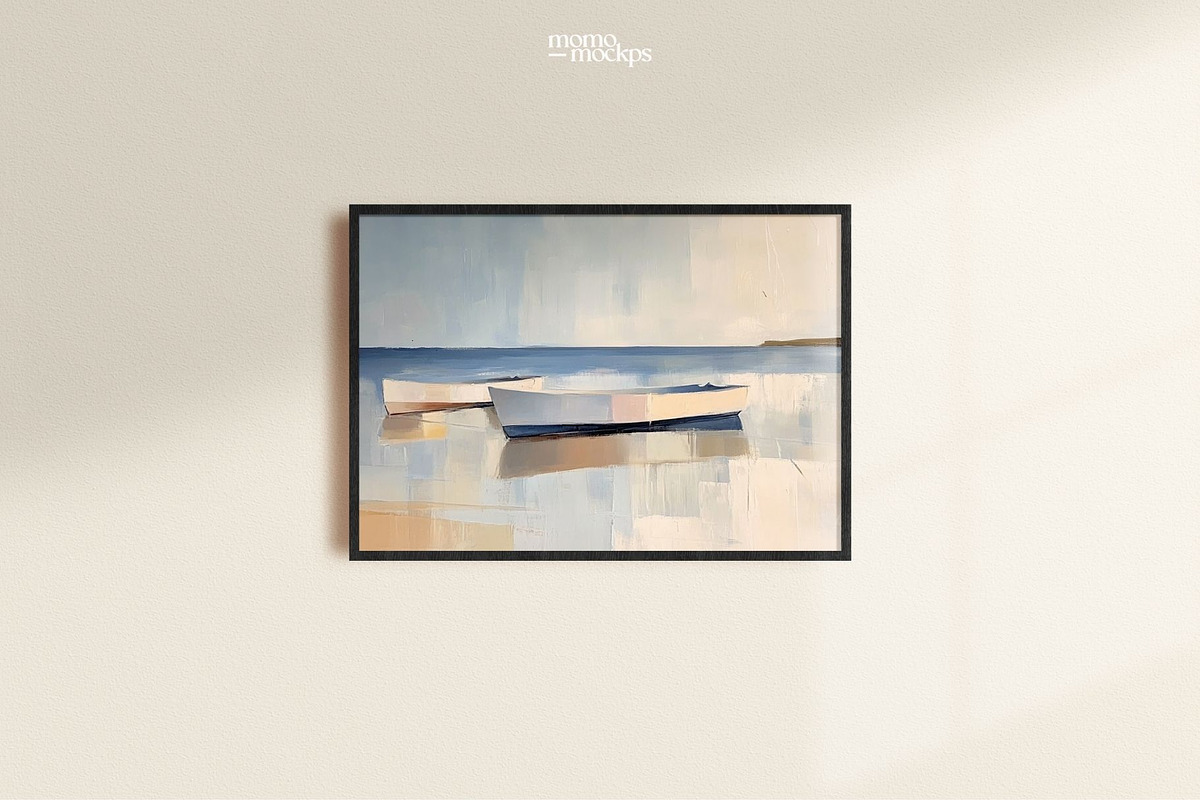 Horizontal Black Wood Frame Mockup, a Household Mockup by momomockps (Photo 9 of 14)