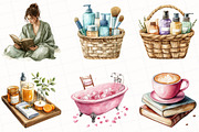 Girl Self Care Clipart, an Illustration by OK Design (Thumbnail 4 of 5)