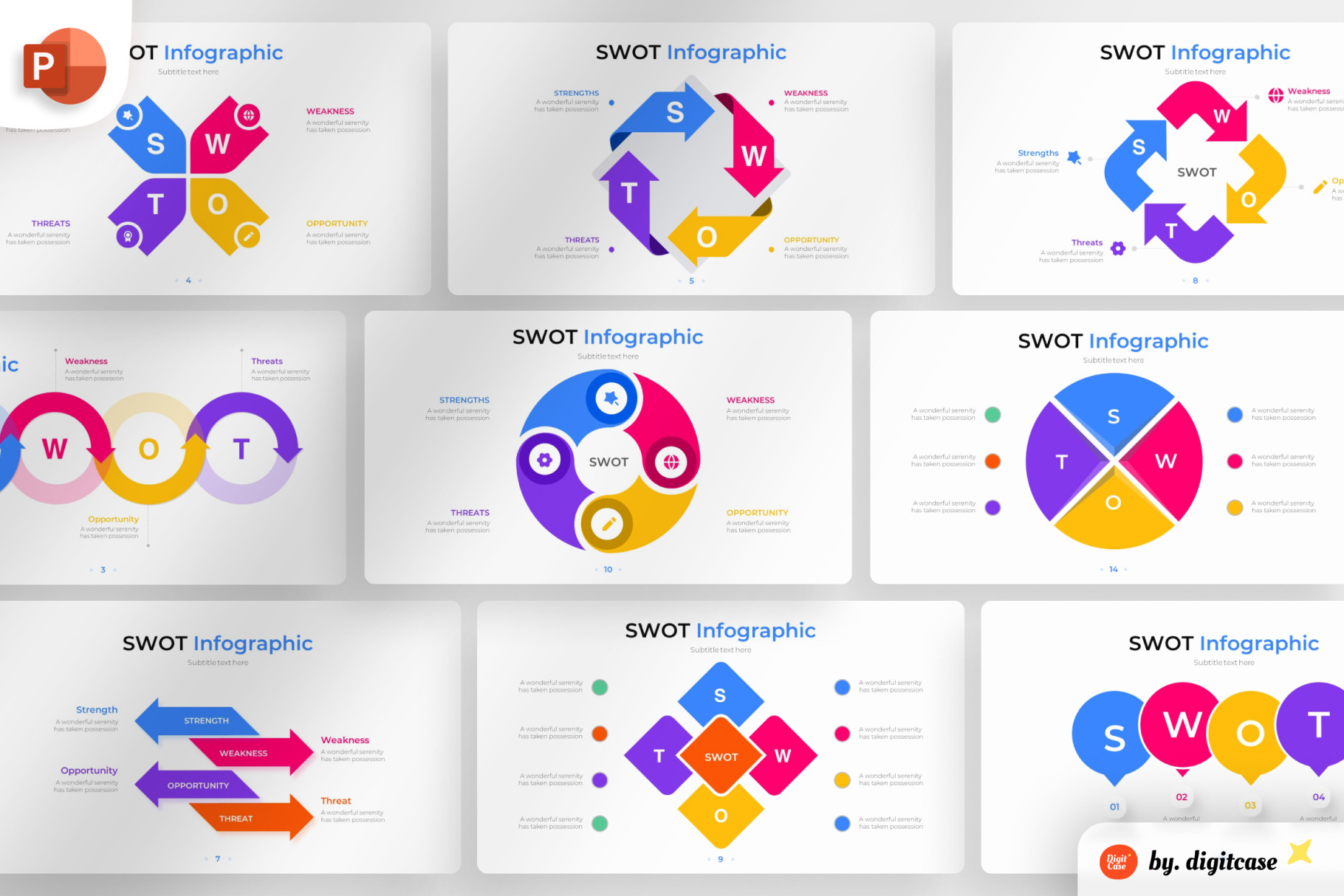 SWOT PowerPoint - Infographic Template