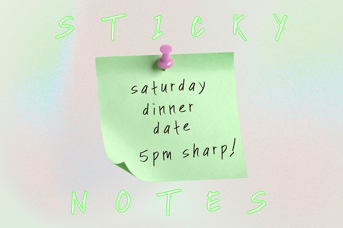 Sticky Notes Handwriting Font, a Handwritten Font by Eryn Rose Design (Photo 3 of 7)