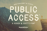 Public Access – A Rough Font, a Sans Serif Font by Komet & Flicker (Thumbnail 1 of 11)