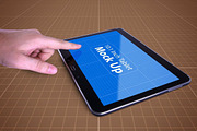 Tablet in Hand Mock Up, an iPad Mockup by Qaleb Studio (Thumbnail 8 of 11)