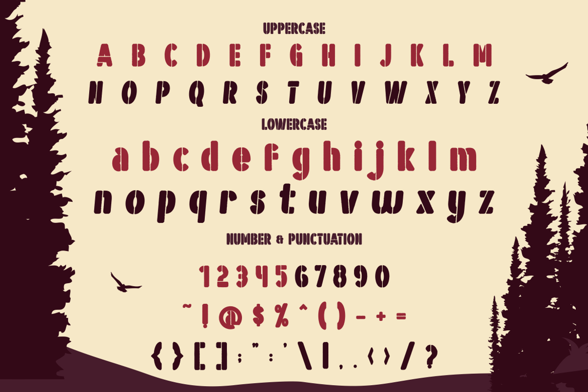 Hold Deck Stencil Font, a Font by PutraCetol Studio (Photo 5 of 5)