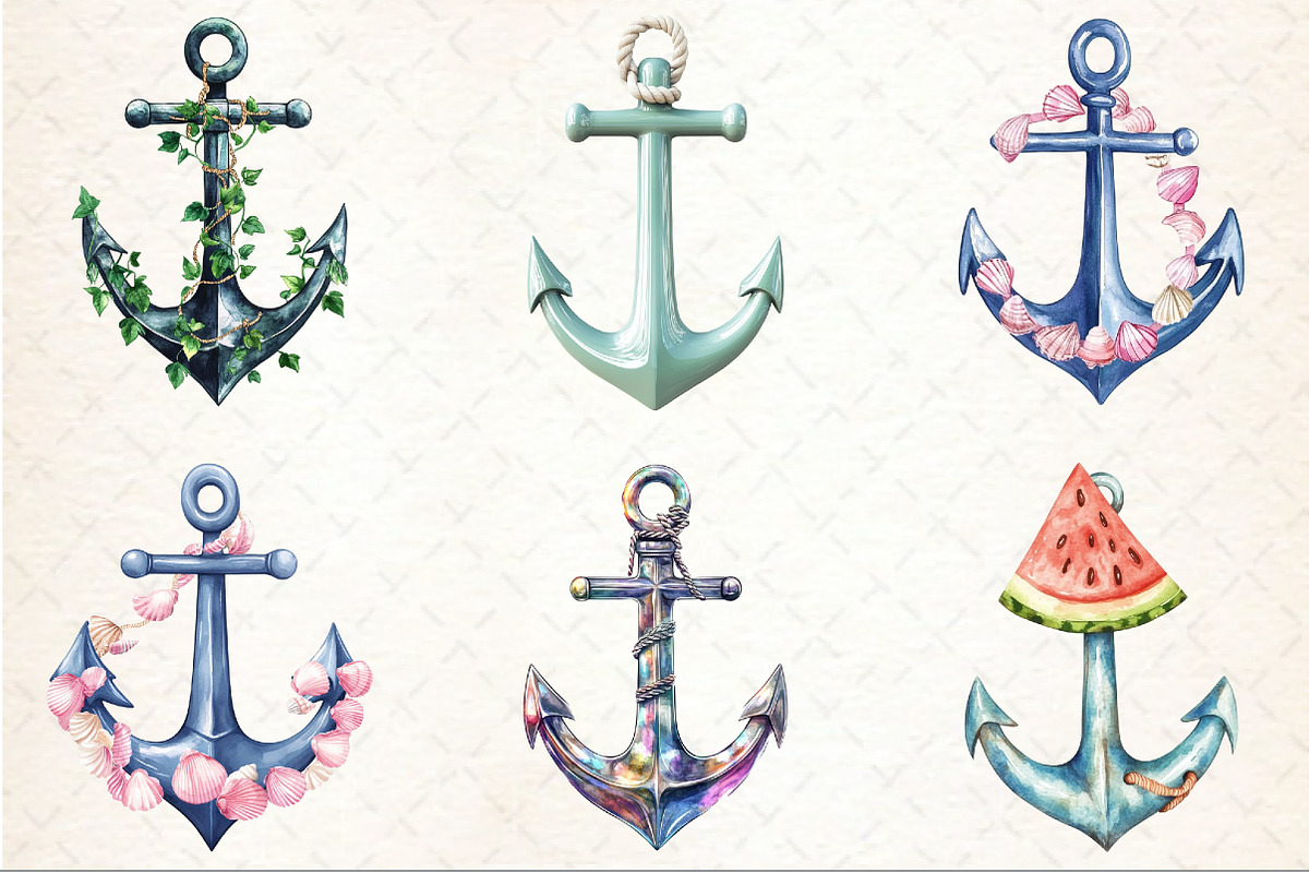 Summer Anchor Clipart, an Illustration by Rose Art (Photo 3 of 4)