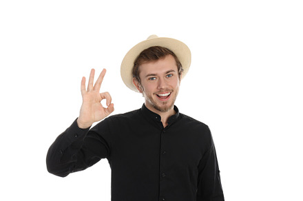 Attractive young man isolated on white background, a Person Photo by AtlasStudio