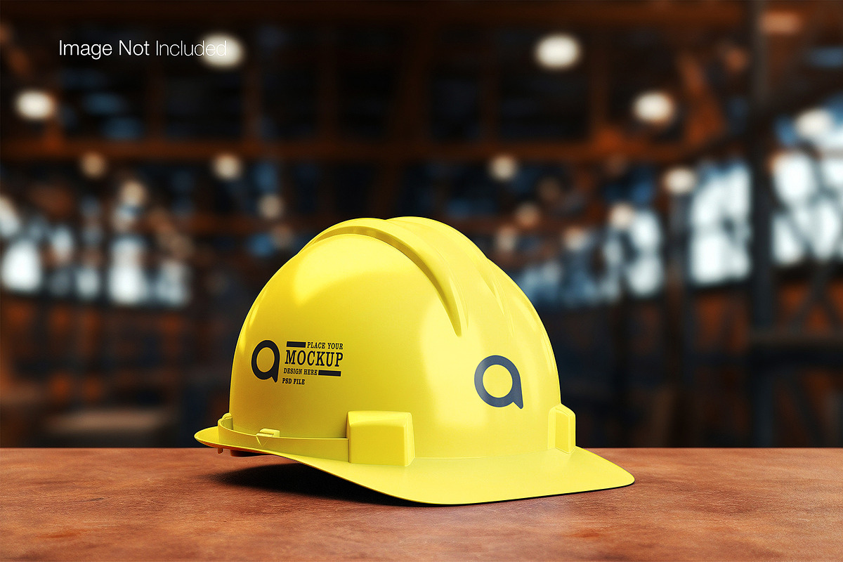 Hard hat helmet mockup design, an Apparel Mockup by Raihan Rahman (Photo 3 of 6)
