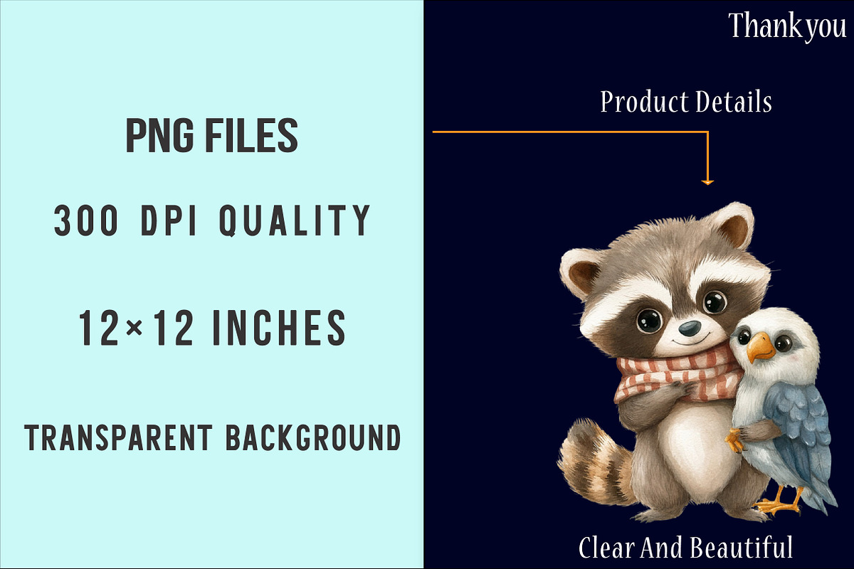 Cute Patriotic Raccoon PNG, an Illustration by SinaCreation (Photo 4 of 10)