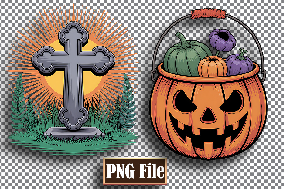 Cute Halloween Clipart Bundle, a Seasonal Illustration by protabsorkar11 (Photo 6 of 8)
