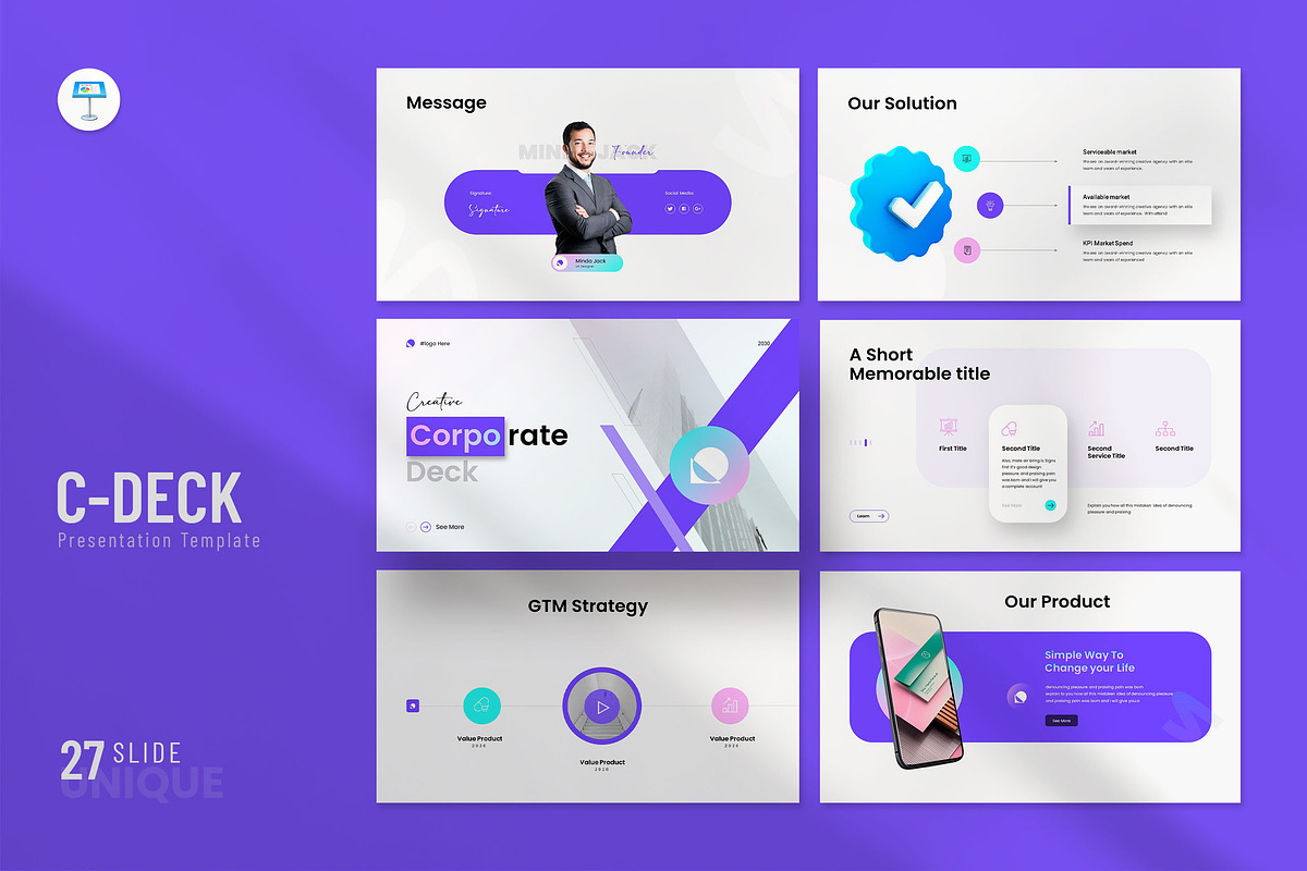 Corporate Pitch Deck Presentation, a Presentation Template by KreateTribe (Photo 6 of 8)