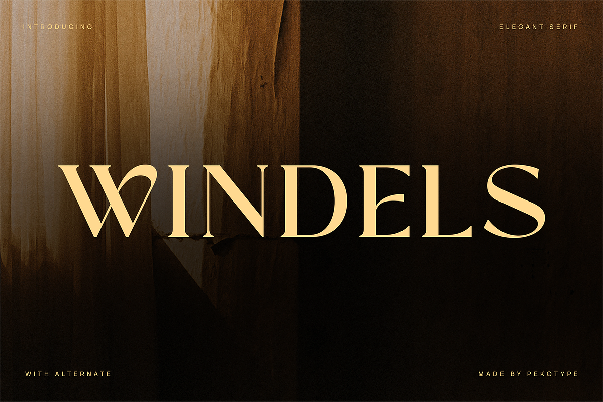Windels - Elegant Serif Logo Font, a Serif Font by Pekotype (Photo 1 of 15)