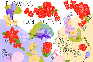 WOMEN & FLOWERS Modern Line Art