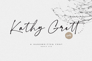 Kathy Grett Font, a Font by BodigStd