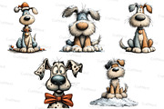 Whimsical Christmas Dog Clipart, an Illustration by Craft Nest (Thumbnail 4 of 7)