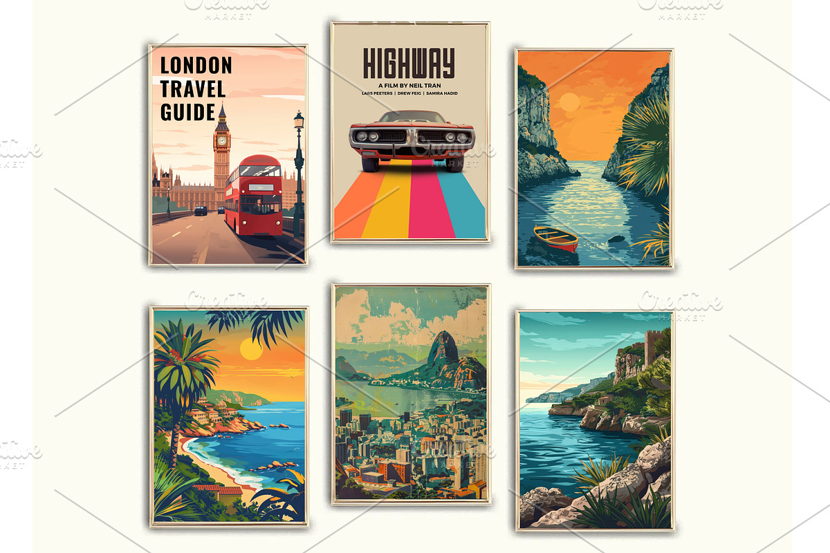 Travel Prints Bundle 600+ Vintage, a Wallpaper Photo by Chipshpow Graphics (Photo 2 of 13)