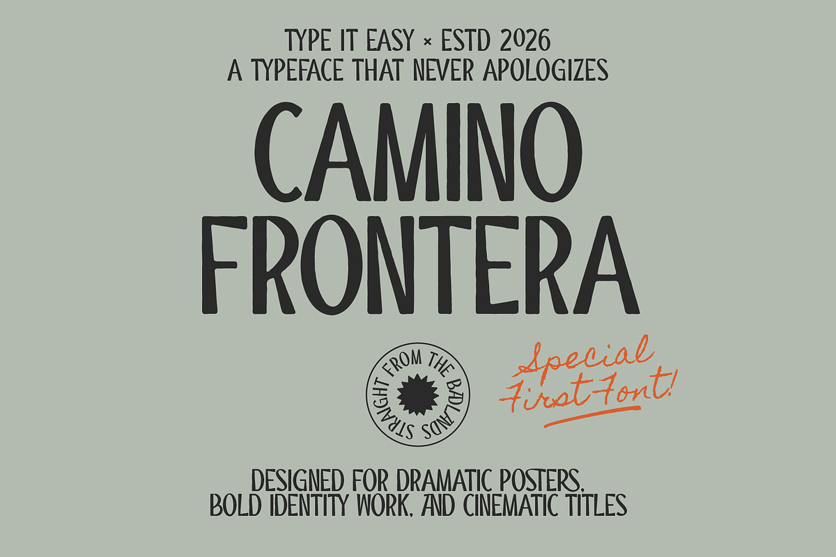 ST Camino Frontera - Western Display, a Sans Serif Font by Type it Easy (Photo 11 of 11)