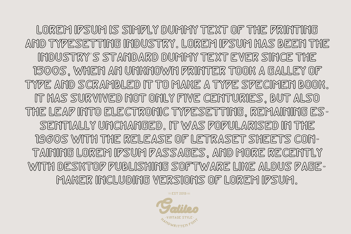 Galileo Vintage Font preview 4