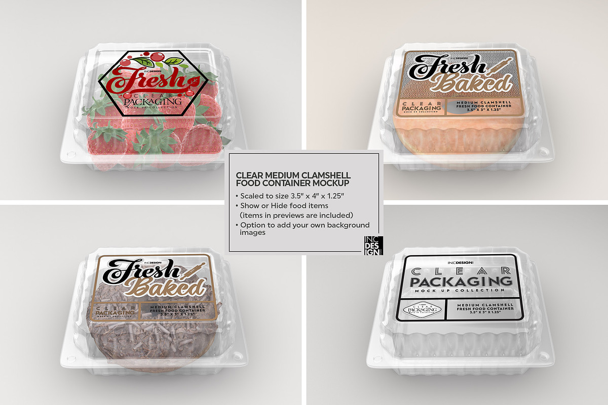 Medium Clamshell Packaging Mockup, a Product Mockup by INCDesign (Photo 6 of 16)