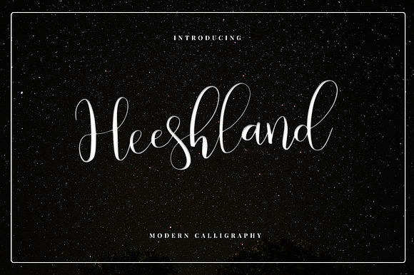 Heeshland - Modern calligraphy font preview 7