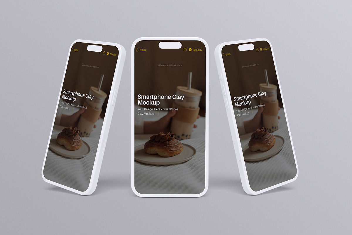 Smartphone Clay Mockup, an iPhone Mockup by Twins_studio926 (Photo 5 of 6)