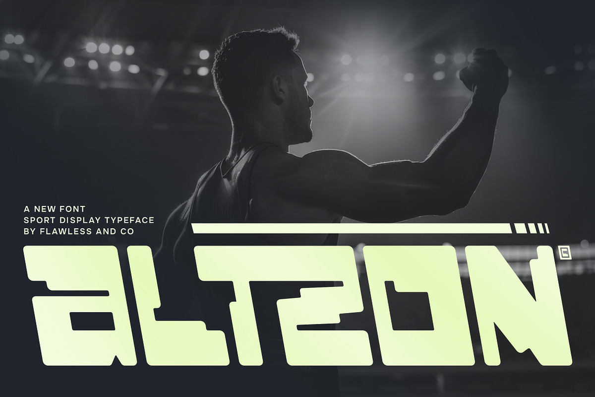 Altzon - Sport Display Font, a Sans Serif Font by Flawless And Co (Photo 1 of 10)