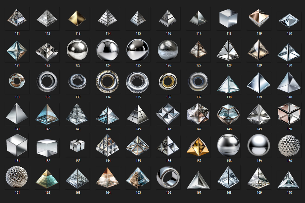 Geometrica: 3D Geometric Shapes, an Object Graphic by RDShop (Photo 9 of 9)