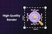 3D Artificial Intelligence Icon, an Object Graphic by Artnivora.Std (Thumbnail 2 of 4)