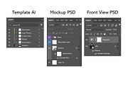 Gable Box Mockup + Template, a Packaging Mockup by Korner (Thumbnail 7 of 12)