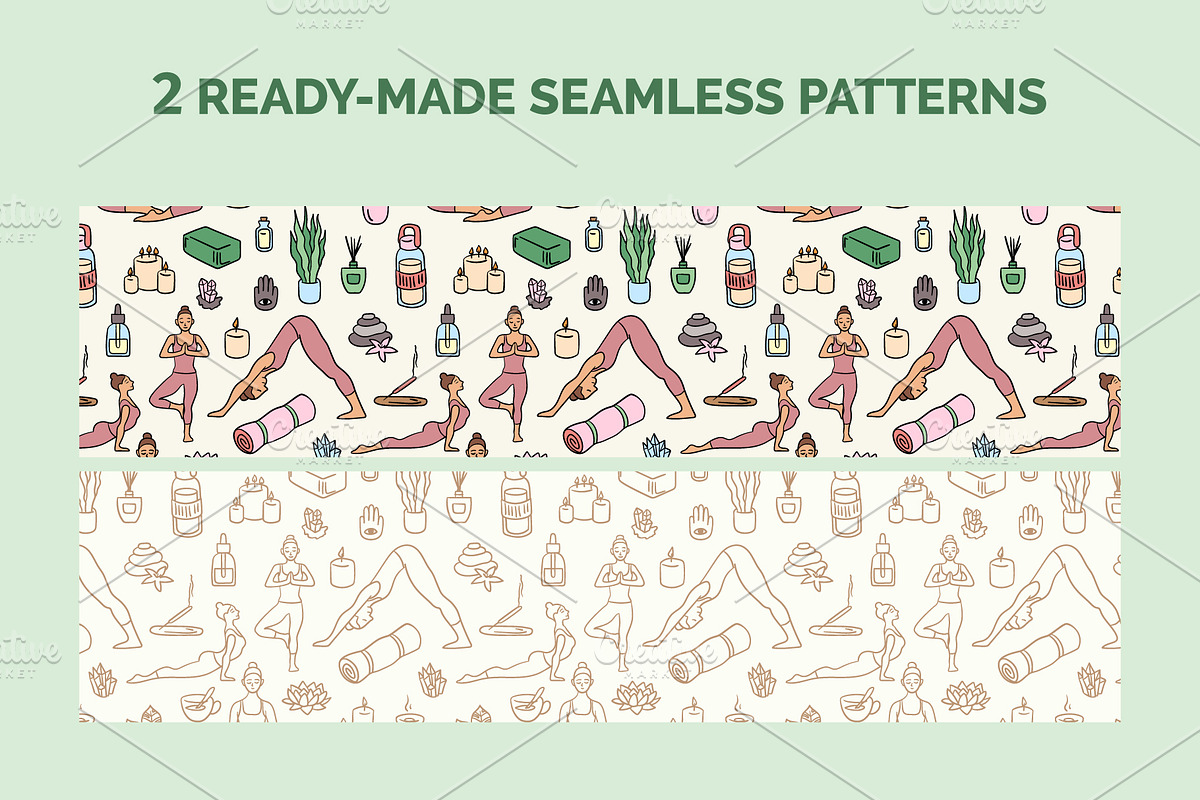 Yoga Meditation Practice Set Vector, an Object Graphic by 35lab (Photo 4 of 6)