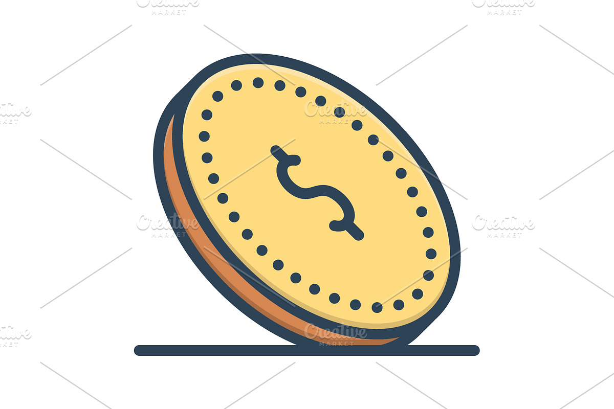 Coin currency color icon, a Duotone Icon by Creative priyanka