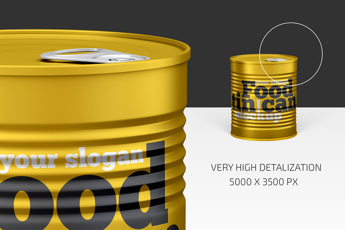 Food Tin Can Mockup, a Cups & Container Mockup by Country4k (Photo 3 of 3)