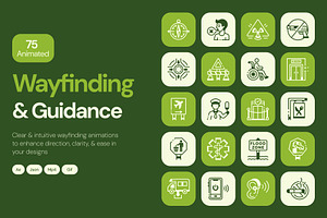 Animated Wayfinding and Guidance, an Outline Icon by Vectors Market