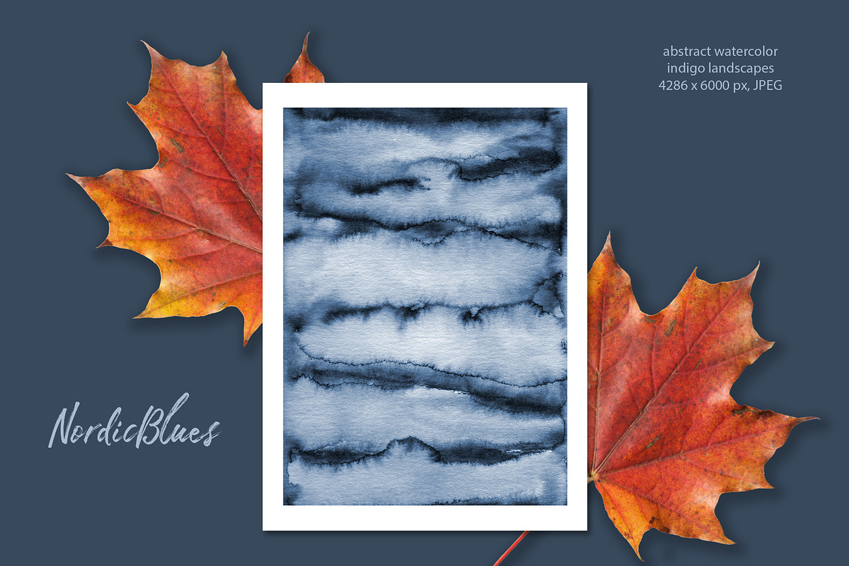NordicBlues Watercolor Pack, a Texture Graphic by Marmoris.Arts (Photo 4 of 24)