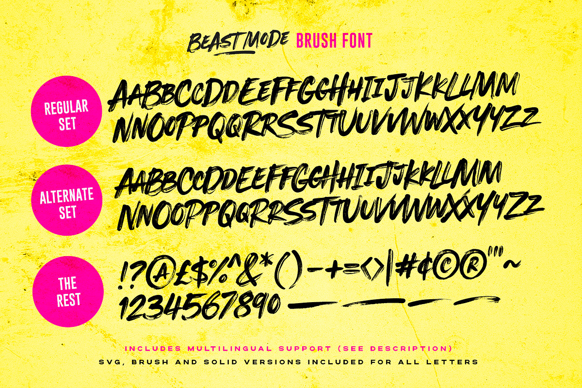 Beast Mode SVG Brush Font, a Handwritten Font by Sam Parrett (Photo 9 of 9)