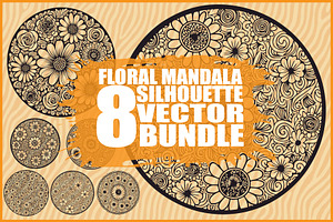 Laser Cut Floral Mandala Bundle, an Illustration by Gfx_Store