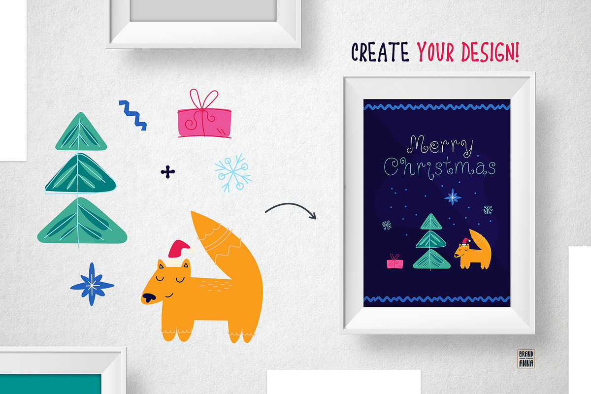 Merry Christmas vector bundle, an Illustration by Brandianna (Photo 7 of 12)