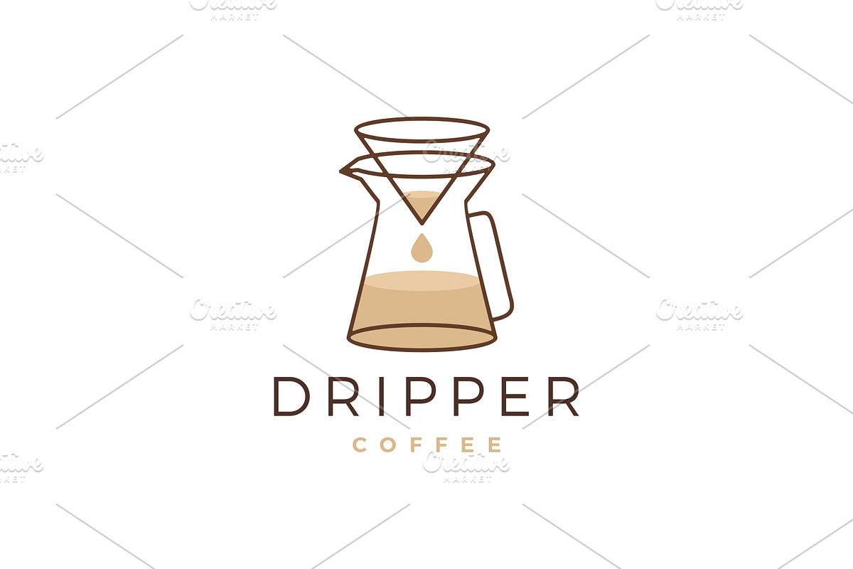 coffee paper filter dripper logo, a Branding & Logo Template by VASTARD ...
