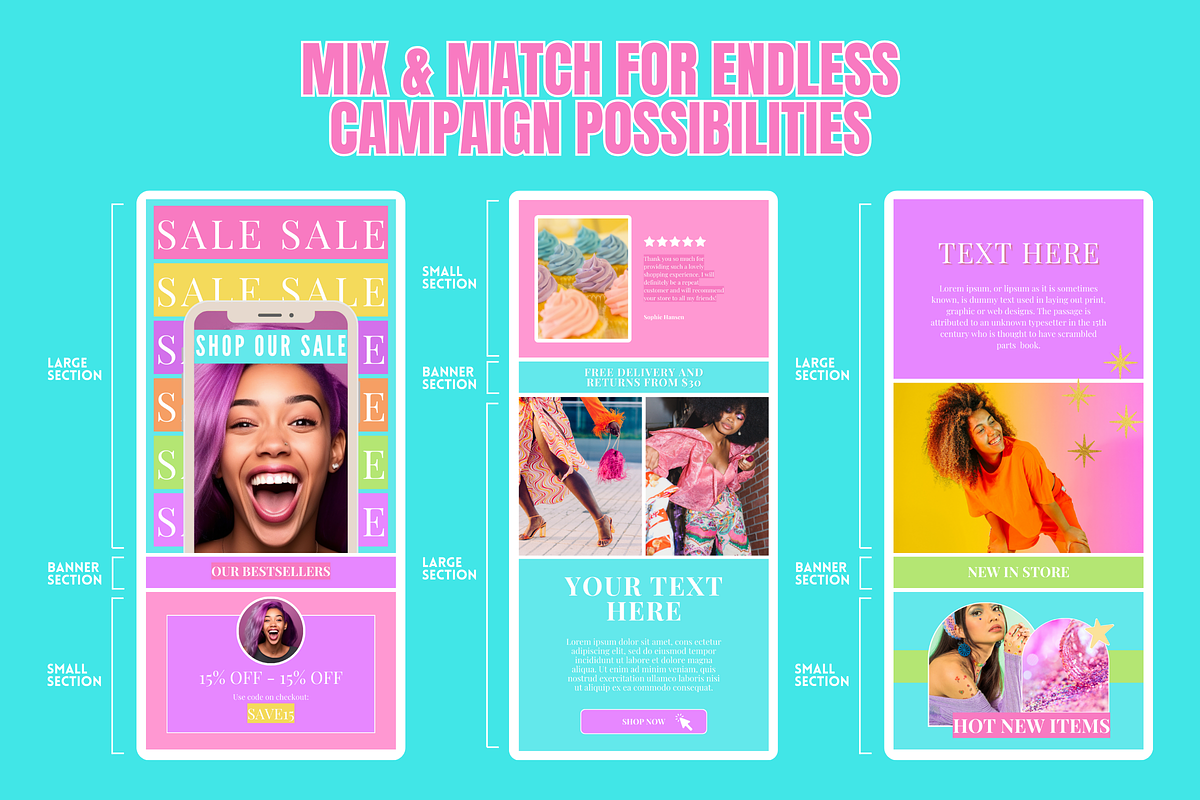 Colorful Email Templates, an Email Template by SunshineStudioBoutique (Photo 7 of 9)