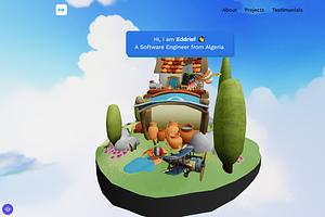 3D Portfolio Template Website