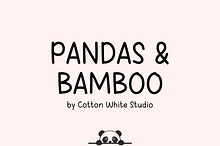 Pandas and Bamboo Font